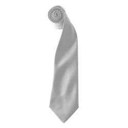 Premier Colours Mens Satin Clip Tie (Pack of 2) - One size, Silver Grey