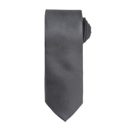 Premier Mens Micro Waffle Formal Work Tie (Pack of 2) - One Size, Dark Grey