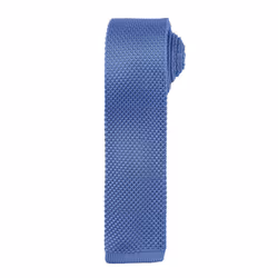 Premier Mens Slim Textured Knit Effect Tie (Pack of 2) - One Size, Mid Blue