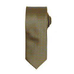 Premier Mens Puppy Tooth Formal Work Tie (Pack of 2) - One Size, Gold