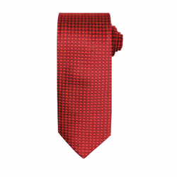 Premier Mens Puppy Tooth Formal Work Tie (Pack of 2) - One Size, Red