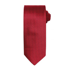 Premier Mens Puppy Tooth Formal Work Tie (Pack of 2) - One Size, Red