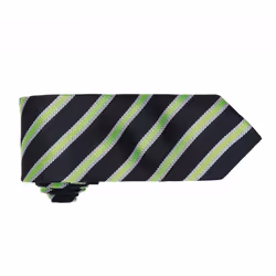 Premier Mens Waffle Stripe Formal Business Tie (Pack of 2) - One Size, Black/Lime