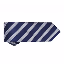Premier Mens Waffle Stripe Formal Business Tie (Pack of 2) - One Size, Navy/Silver