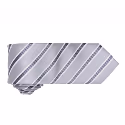 Premier Mens Waffle Stripe Formal Business Tie (Pack of 2) - One Size, Silver/Dark Grey