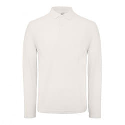 B&C ID.001 Mens Long Sleeve Polo (Pack of 2) - M, Snow