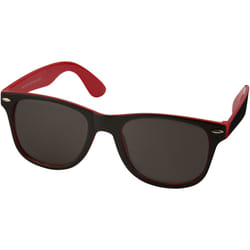 Bullet Sun Ray Sunglasses - Black With Colour Pop (Pack of 2) - 14.5 x 15 x 5 cm, Red/Solid Black