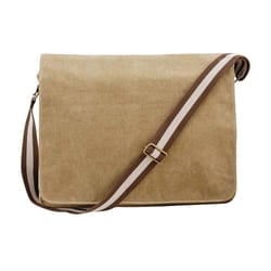 Quadra Vintage Canvas Despatch Bag - 14 Litres (Pack of 2) - One Size, Sahara