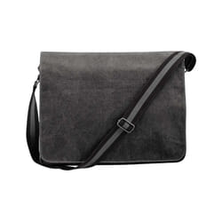 Quadra Vintage Canvas Despatch Bag - 14 Litres (Pack of 2) - One Size, Vintage Black