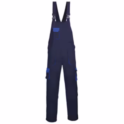 Portwest Contrast Bib & Brace / Workwear (Pack of 2) - 2XL x Regular, Navy/Royal
