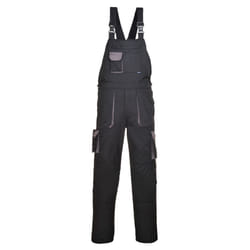 Portwest Contrast Bib & Brace / Workwear (Pack of 2) - S x Regular, Black/Grey