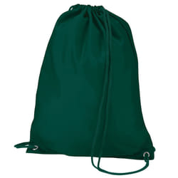 Quadra Gymsac Shoulder Carry Bag - 7 Litres (Pack of 2) - One Size, Bottle Green