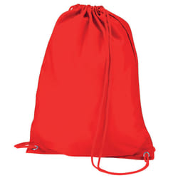 Quadra Gymsac Shoulder Carry Bag - 7 Litres (Pack of 2) - One Size, Bright Red