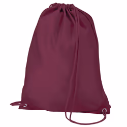 Quadra Gymsac Shoulder Carry Bag - 7 Litres (Pack of 2) - One Size, Burgundy