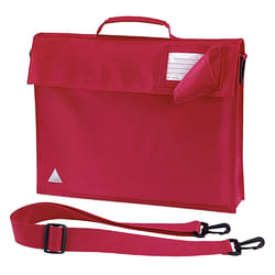 Quadra Junior Book Bag With Strap (Pack of 2) - One Size, Bright Red