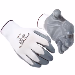 Portwest Flexo Grip Nitrile Gloves (A310) / Safetywear / Workwear (Pack of 2) - L, Grey