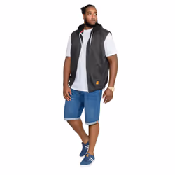 Duke Mens Blake Kingsize Sleeveless Hoody - 2XL, Charcoal Melange