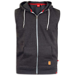 Duke Mens Blake Kingsize Sleeveless Hoody - 4XL, Charcoal Melange
