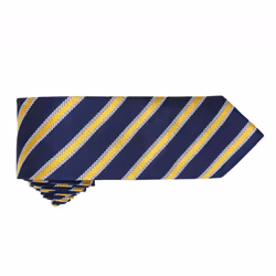 Premier Mens Waffle Stripe Formal Business Tie (Pack of 2) - One Size, Navy/Gold