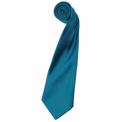Premier Mens Plain Satin Tie (Narrow Blade) (Pack of 2) - One Size, Teal