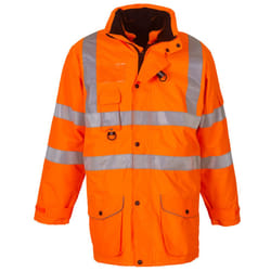 Yoko Hi Vis Multi-Function Breathable & Waterproof 7-In-1 Jacket (Pack of 2) - 2XL, Hi Vis Orange