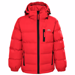 Trespass Boys Tuff Hooded Jacket - 13, Red