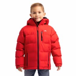 Trespass Boys Tuff Hooded Jacket - 13, Red