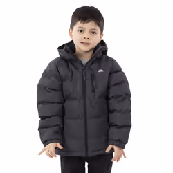 Trespass Boys Tuff Hooded Jacket - 7/8, Dark Grey