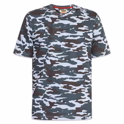 Duke Mens Gaston Kingsize Camouflage Print T-Shirt - 4XL, Storm