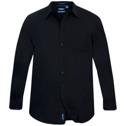 Duke Mens Corbin Kingsize Long Sleeve Classic Regular Shirt - 6XL, Black