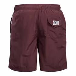 Duke Mens Yarrow D555 Full Length Swim Shorts - S, Burgundy