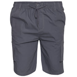 Duke Mens Nick D555 Elasticated Waist Cargo Shorts - M, Grey