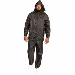 Duke Mens Zac Kingsize D555 Packaway Weather Proof Rain Jacket - 8XL, Black