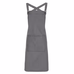 Premier Cross Back Barista Bib Apron - One Size, Grey Denim