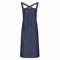 Premier Cross Back Barista Bib Apron - One Size, Indigo Denim