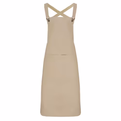 Premier Cross Back Barista Bib Apron - One Size, Khaki
