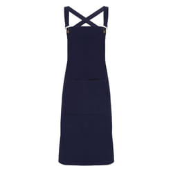Premier Cross Back Barista Bib Apron - One Size, Navy