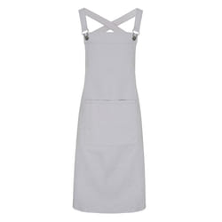 Premier Cross Back Barista Bib Apron - One Size, Silver