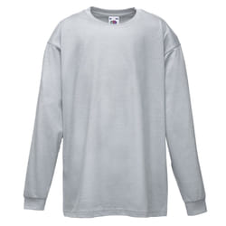 Fruit Of The Loom Childrens/Kids Long Sleeve T-Shirt (Pack of 2) - 14-15, Heather Grey