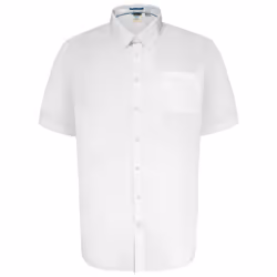 Duke Mens Delmar Kingsize D555 Short Sleeve Classic Regular Shirt - 2XL, White
