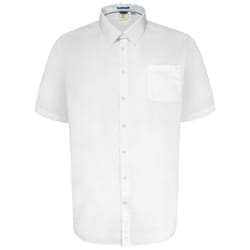 Duke Mens Delmar Kingsize D555 Short Sleeve Classic Regular Shirt - 2XL, White