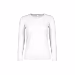 B&C Womens/Ladies #E150 Long Sleeve T-Shirt - XS, White