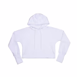 Mantis Womens/Ladies Cropped Hoodie - XL, White