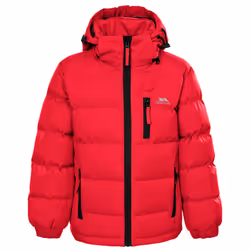 Trespass Boys Tuff Hooded Jacket - 3/4, Red