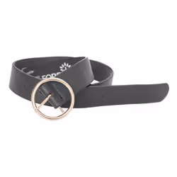 Forest Womens/Ladies Circle Buckle Leather Belt - L, Black