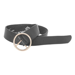 Forest Womens/Ladies Circle Buckle Leather Belt - L, Black
