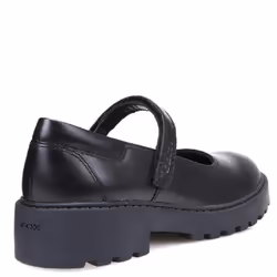Geox Girls J Casey G. P Touch Fastening Shoe - 3 UK, Black