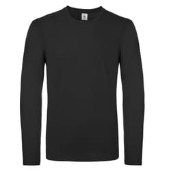 B&C Mens #E150 Long Sleeve T-Shirt - 4XL, Black