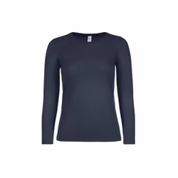 B&C Womens/Ladies #E150 Long Sleeve T-Shirt - XS, Navy