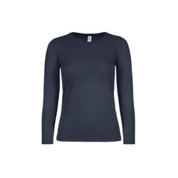 B&C Womens/Ladies #E150 Long Sleeve T-Shirt - XS, Navy